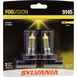 SYLVANIA 9145 Fog Vision High Performance Yellow Halogen Fog Lights, 2 Bulbs - Picture 1 of 7