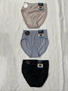 NEW Bali One Smooth U Hi-Cut Bali Panty 3 Pair Black Blue Rose Womens Size Small - Picture 1 of 9