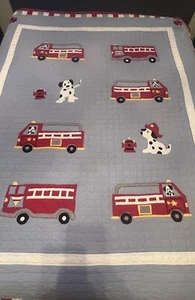 Large Firetruck And Dalmatian Comforter - Picture 1 of 6