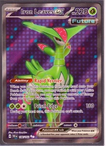 IRON LEAVES ex 186/162 FULL ART -TEMPORAL FORCES POKEMON -ULTRA RARE- MINT - Picture 1 of 2