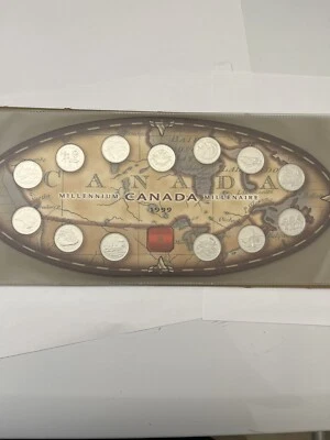 CANADA Country Map 13 coins "1999 MILLENNIUM MINT SET" - Image 1 of 4