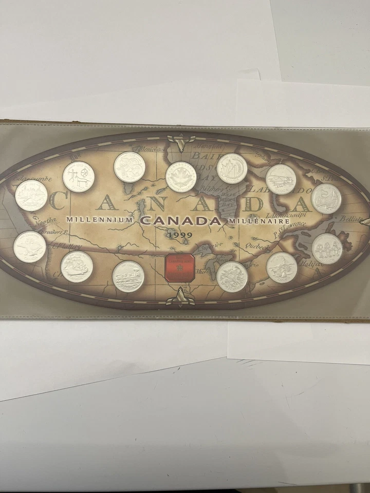 CANADA Country Map 13 coins "1999 MILLENNIUM MINT SET" - Image 1 of 4