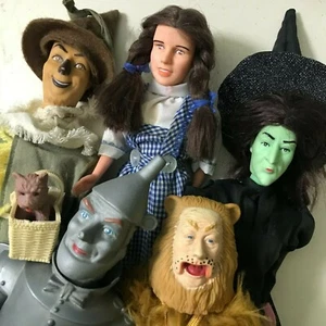 Zauberer von Oz Vintage Puppe Set Dorothy Toto böse Hexe Vogelscheuche Blechmann Löwe - Bild 1 von 12