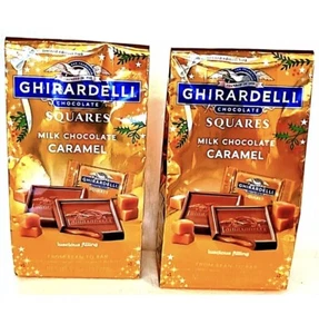2 Bags- Ghirardelli Chocolate Squares Milk Chocolate Caramel Candy 5.3oz BB 6/25 - Picture 1 of 8