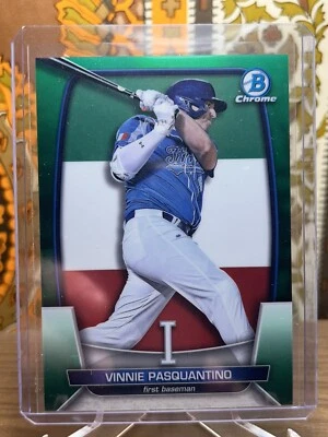 2023 Bowman Chrome Vinnie Pasquantino Green Refractor /99 Italy WBC-40 - Image 1 of 2