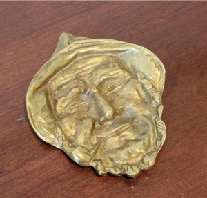 Vintage Brass Sailor Trinket Dish Tray Old Man and Sea - Picture 1 of 2