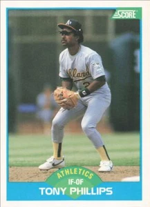 1989 Score Baseball Tony Phillips Oakland Athletics #156 - Picture 1 of 2