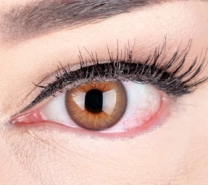 Braune farbige Kontaktlinsen Hazel sehr stark deckend mit natürlichem Effekt - Bild 1 von 24