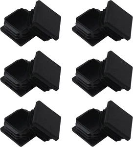 12 Pack 1-1/2 Inch Square Plastic Plug, Insert Tubing End Cap for Square Tubing - Picture 1 of 7