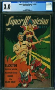 SUPER MAGICIAN COMICS V4 #3 STREET & SMITH PUB EDAD DE ORO 1945 CGC ¡CALIFICADO 3,0! - Imagen 1 de 1