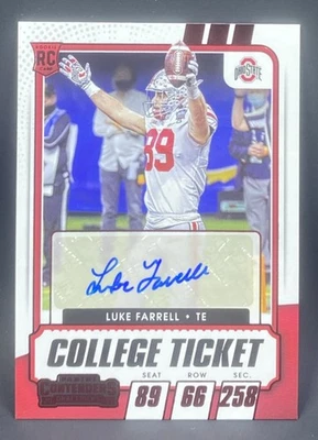 2021 Panini Contenders Draft Picks College Ticket Autographs Luke Farrell RC#181 - Image 1 of 2