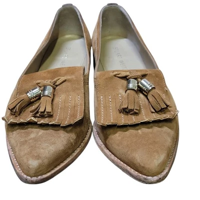 Stuart Weitzman Avatass Suede Kiltie Tassel Loafers Size 6 M Pointed Toe - Image 1 of 4