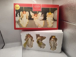 Lenox Heavenly Angels Ornaments 3 Piece Set #840325 NIB 3.75" - Picture 1 of 5