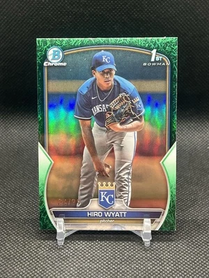 Hiro Wyatt 2023 Bowman Chrome Green Grass Refractor 1st Bowman /99 #BDC-80 - Image 1 of 2