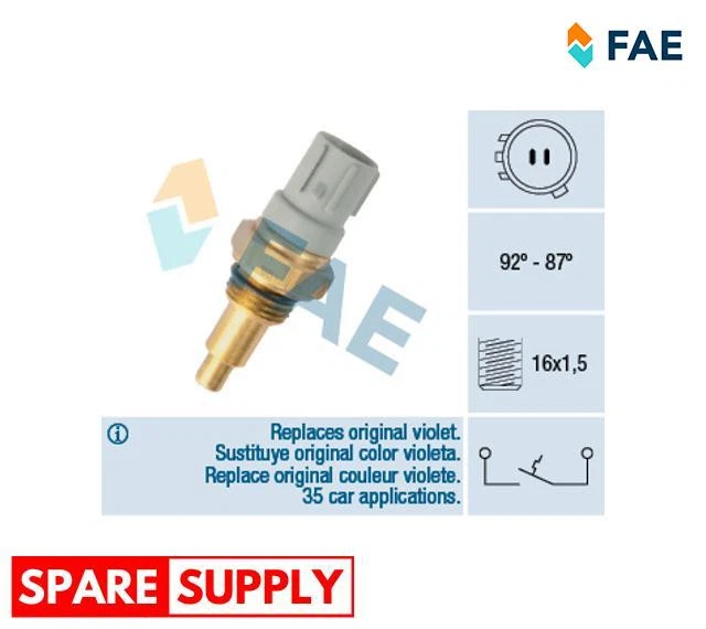 TEMPERATURE SWITCH, RADIATOR FAN FOR HONDA ROVER FAE 36390 - Image 1 of 4