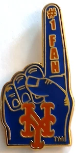 Mets Pins RARE RETIRED New York Mets Pin #1 FAN Finger COOL MLB Baseball Pin - Picture 1 of 4