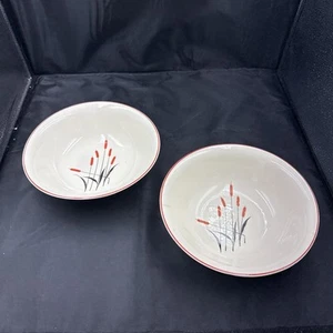 2 Universal Keramik SEARS & REHBOCK CATTAIL SUPPENSCHÜSSELN - Bild 1 von 9