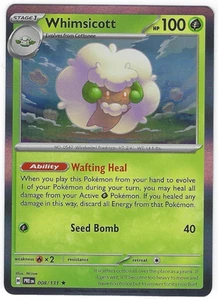 Whimsicott #008/131 SV: Prismatic Evolutions Holo Rare - Pokemon - Picture 1 of 2