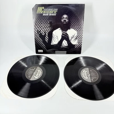 MC EIHT Featuring CMW Death Threats Vinyl 2xLP Double OG 1996 EPIC US — 第 1/4 张图片