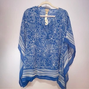 Poncho Chico's Tropical Veleros Maya Corbata Frontal - S/M Nuevo con Etiquetas - Imagen 1 de 5