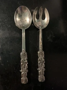 Godinger Silver Plated Violin, Harp Handle Serving Set, Fork, Spoon Musical - Picture 1 of 10
