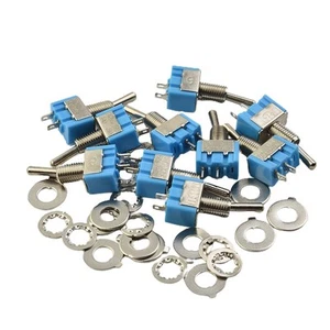 Toggle Switch SPST ON-OFF 2 Position 6A 125V 10pcs Set MTS-101 2 Pin 3A Mini - Bild 1 von 17