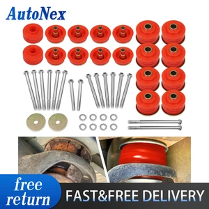 Red Body Cab Mount Bushing Kit Fit for Ford F250 F350 Super Duty 2/4WD 2008-2016 - Picture 1 of 8