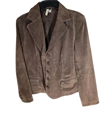 Chaqueta Blazer St John's Bay Mujer Gamuza Cuero Talla XL Negocios Informal De Colección Foto 1 de 4