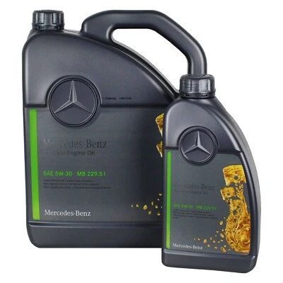 MERCEDES BENZ Olio motore originale Mercedes-Benz 5W-30 MB 229.51 Engine Oil 6 litri