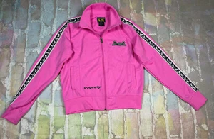 Vintage 2000’s Y2K Drunknmunky Track Jacket Women's M Pink/monkey Full Zip - Picture 1 of 14