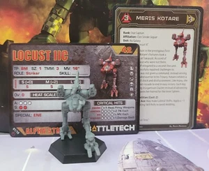 Battletech Locust IIC Mech Clan Cavalleria Stella Miniatura - Foto 1 di 2