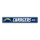 NFL Los Angeles Chargers maison bar décoration de bureau panneau de rue AVE 4" x 24"