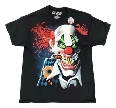 小丑衬衫男式 X 大号恐怖恐怖短袖 T 恤万圣节 T 恤礼物 — 第 1/3 张图片