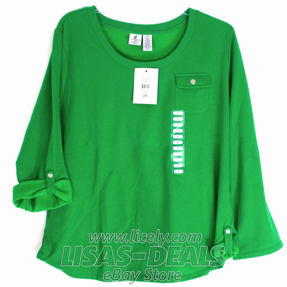 Nueva sudadera ligera para mujer Caribbean Joe verde S  Foto 1 de 1