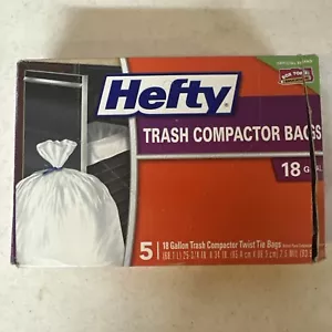 Fuertes bolsas de corbata compactador de basura torcidas 5 unidades de 18 bolsas GAL, 1 caja-caja cortada - Imagen 1 de 3