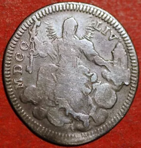 1754 Doppel Giulio Kirchenstaat Benedikt XIV MDCCLIV-XV KM# 974 - Bild 1 von 2