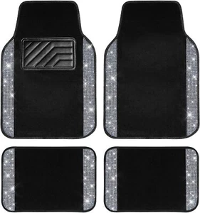 Car floor mats with a carpet paved with shining rhinestones - Picture 1 of 6