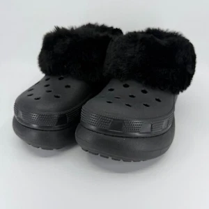 NEW Woman's Men's Slippers Crocs Furever Crush Clog M6 W8 NWT - Picture 1 of 10