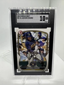 Bowman Draft 2023 - #BD-156 Jackson Chourio (RC) SGC 10 gemas como nuevo novato A44 - Imagen 1 de 2