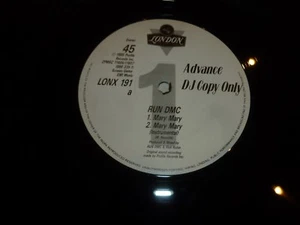RUN DMC - Mary Mary - 1988 UK 3-track 12" Vinyl Single - DJ Promo - Imagen 1 de 3