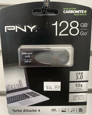 PNY Usb 3.0 flash drive stick 16gb 32gb 64gb 128gb Turbo Attache 4 - Image 1 of 4