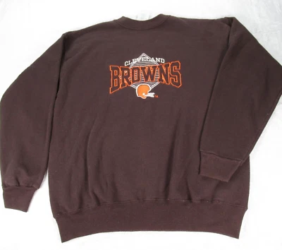 Vintage Cleveland Browns Sweatshirt Mens Large Logo 7 Purple Crew Neck Pullover - Image 1 of 4