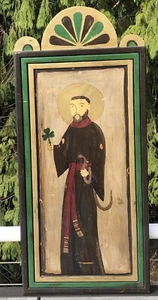 Arte Decoración Día de San Patricio Madera Pintada Colgante de Pared Santo - Imagen 1 de 11