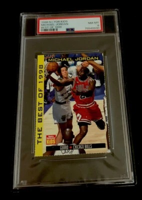 MICHAEL JORDAN Raro 1998 Sports Illustrated SI Para Niños MEJOR Jumbo PSA 8 Foto 1 de 2