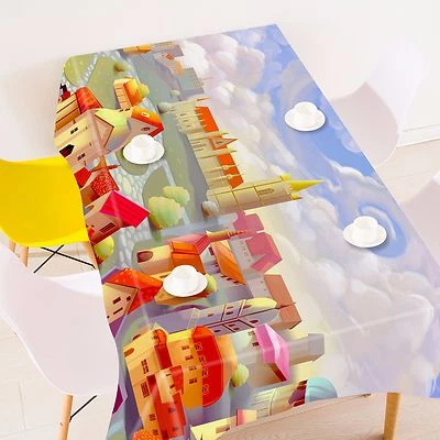 3D Cartoon Tablecloth Table Cover Cloth Birthday Party AJ WALLPAPER UK Lemon - Image 1 of 4