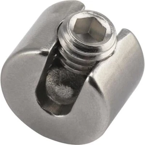 Klemmstopper 1-teilig Edelstahl A4 Seilstopper Klemme Drahtseil Drahtklemme V4A - Bild 1 von 10