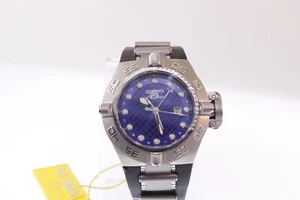 Hombres Invicta 1155 Subaqua Noma IV Negro Poliuretano Correa Reloj Esfera Azul - Imagen 1 de 18