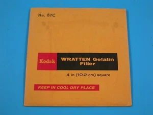 Kodak Wratten Gelatin Filter No. 87C 100X100mm Sealed NOS - for IR - Infra Red - Picture 1 of 2