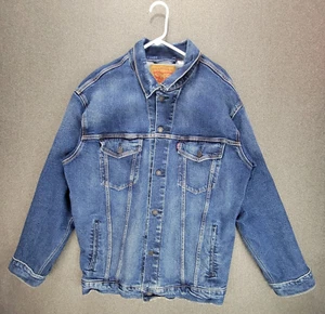 Levis Jacket Mens 3XL Blue Denim Trucker Type III 3 Biker Western Work READ - Picture 1 of 13