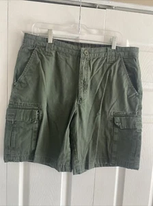 Boy Scouts of America Men's Olive Green Cargo Shorts Size 36 Uniform Canvas - Picture 1 of 7